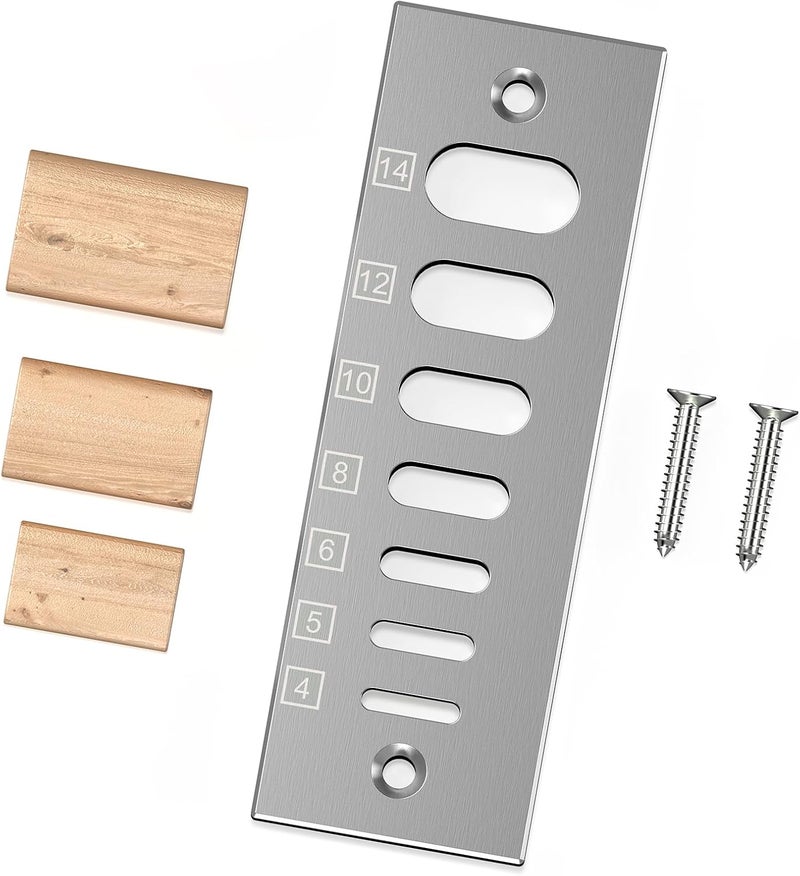 FETUSI Domino Tenon Trim Plate,Trims Domino 4mm to 14mm Sizes,High-Grade Stainless Steel for Woodworking,Compatible with Domino Joiners,Eliminates Sanding and Razor Blade Use - Image 1
